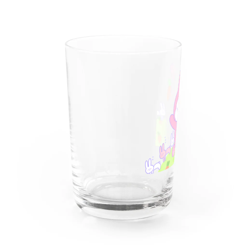 ふわふわポメラニアンちゃんのふわふわうさぎ年ちゃん Water Glass :left