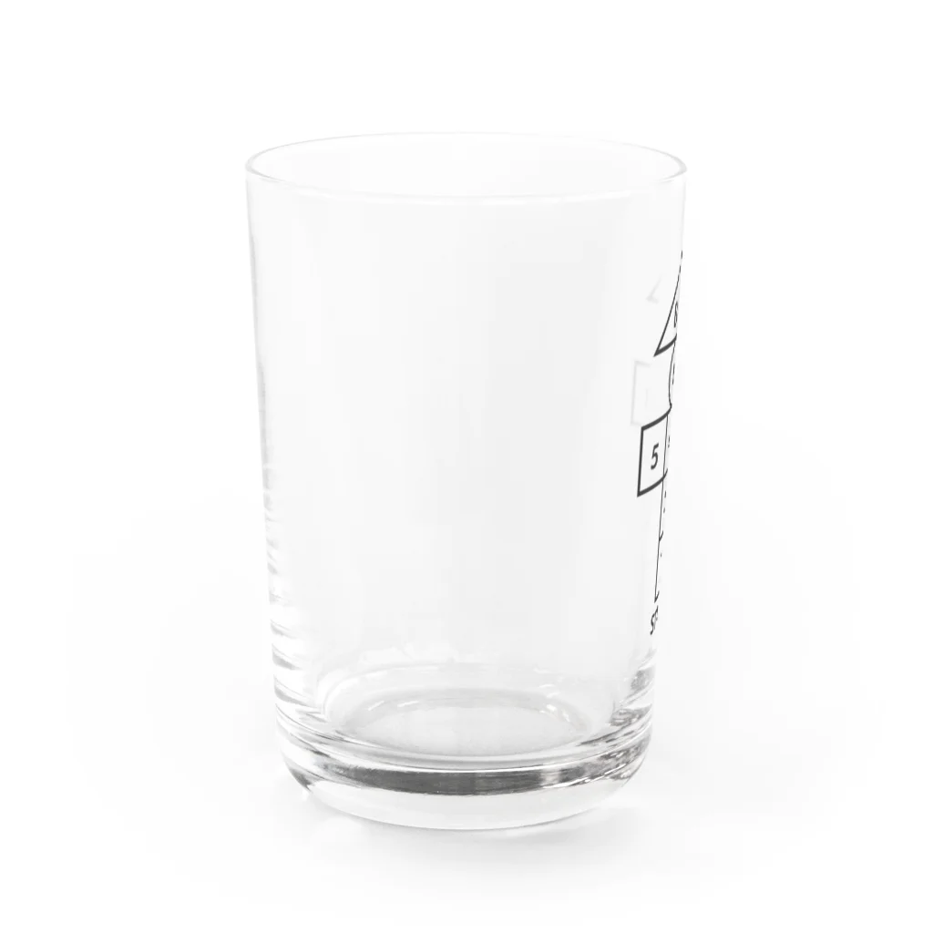 オノマトピアのかかしのケンパ（レトロデザイン） Water Glass :left