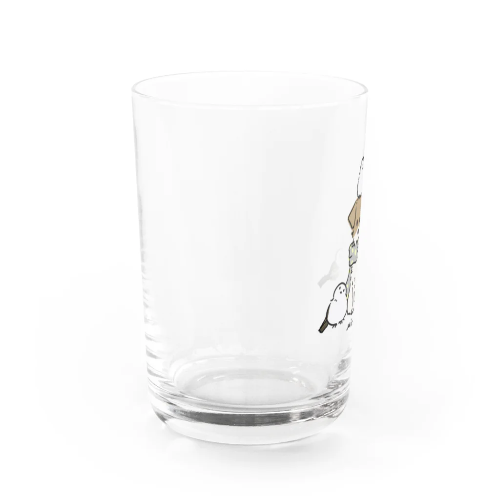 ミシェショップのミシェルとシマエナガ Water Glass :left