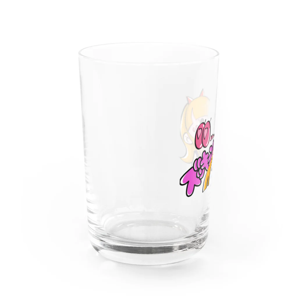 MOG WORK'sのずっきゅんもくりちゃん Water Glass :left