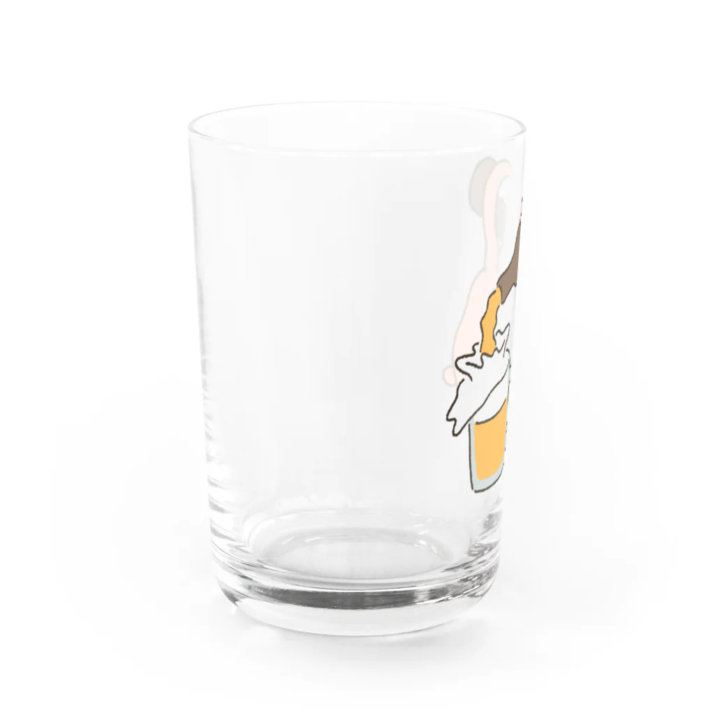 働きたくないの手酌うさぎ Water Glass :left