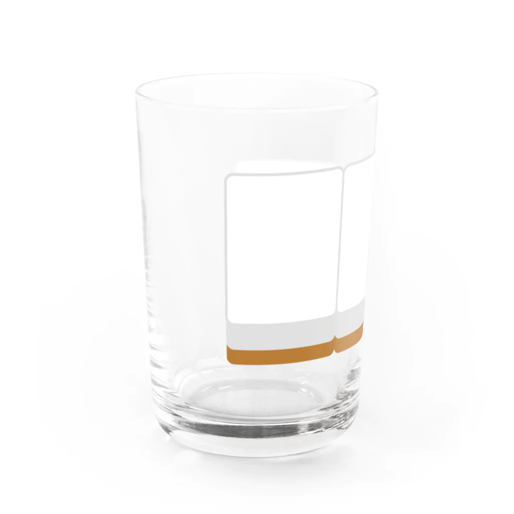 キッズモード某の右から白ポン ( 麻雀グッズ ) Water Glass :left