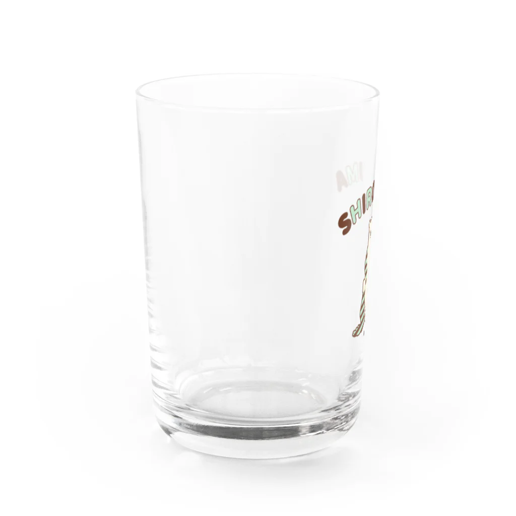 ari designのシロクマにマフラーを（チョコミントカラーVer.） Water Glass :left