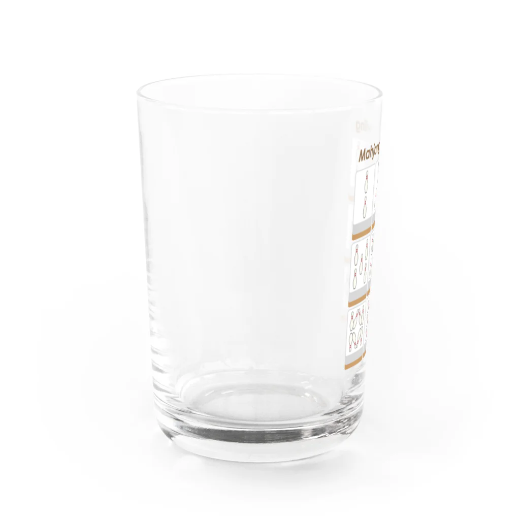 キッズモード某のボウリングピンズ  ( 架空麻雀牌シリーズ) Water Glass :left