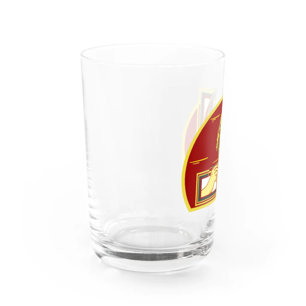 GOODS SHOP【そぞろな小窓】 SUZURI店の【脱穀してからね】 Water Glass :left