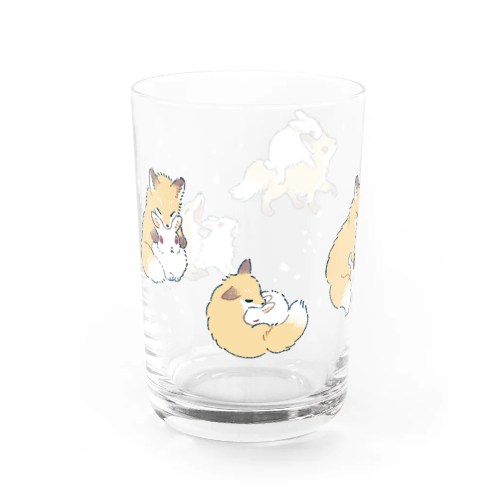 星を紡ぐ舟のこぎつねうさぎ Water Glass :left