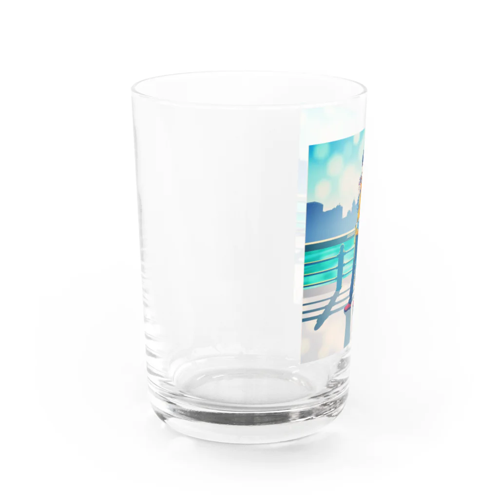 元ソムリエ今ソムリ絵あざらしば子のグッズ売り場の黒柴ふゆこと男子。小物 Water Glass :left