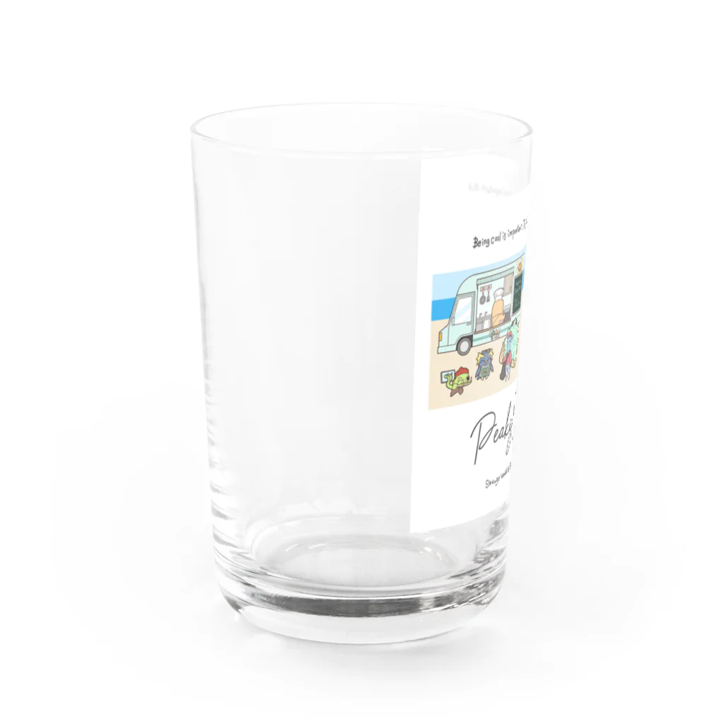 ピーキーモンスターズ【PeakyMonsters】ピキモングッズ公式ショップの青空トーク(グラス)ピキモンキッチンカーシリーズ Water Glass :left