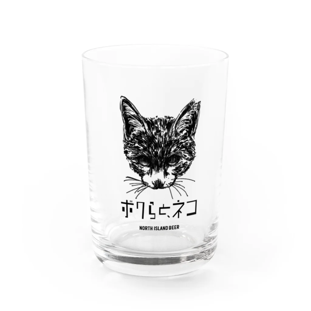 NORTH ISLAND BEERの『ボクらと、ネコ』グラス Water Glass :left