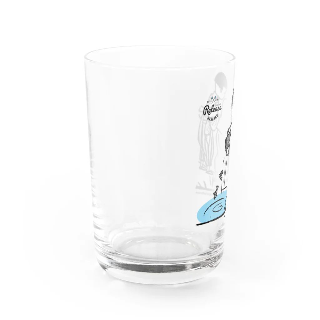 がさっ子クラブのRelease_KIDS イラスト（ブラック） Water Glass :left