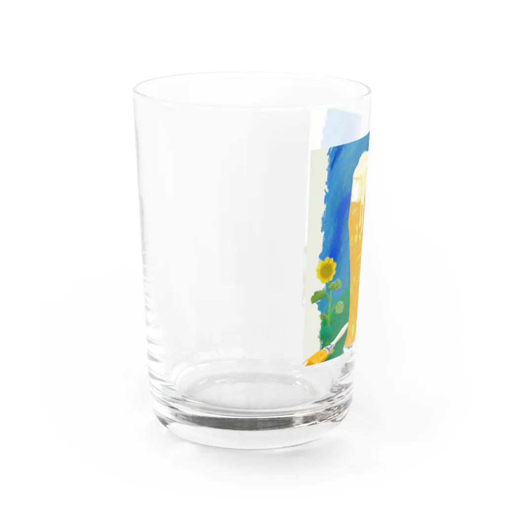 Rex Fitnessのビール（ゴッホ風） Water Glass :left