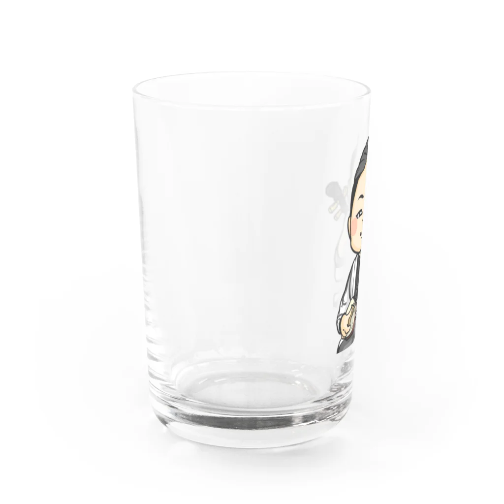 津軽三味線絃龍会の龍ちゃん Water Glass :left