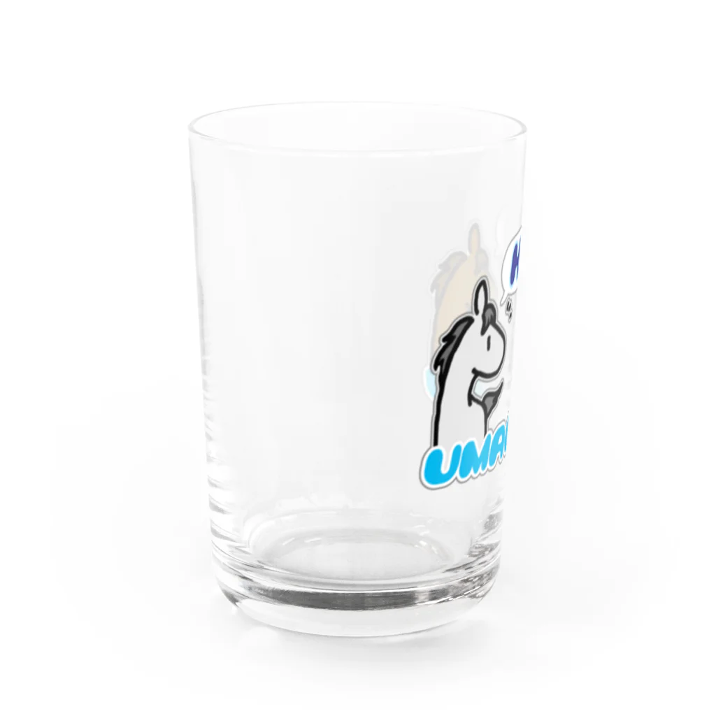 萩之助のゆるふわ馬牧場の馬が合う Water Glass :left