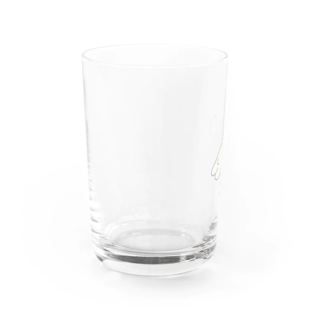 みにゆん　ねこのRunning puppy Water Glass :left