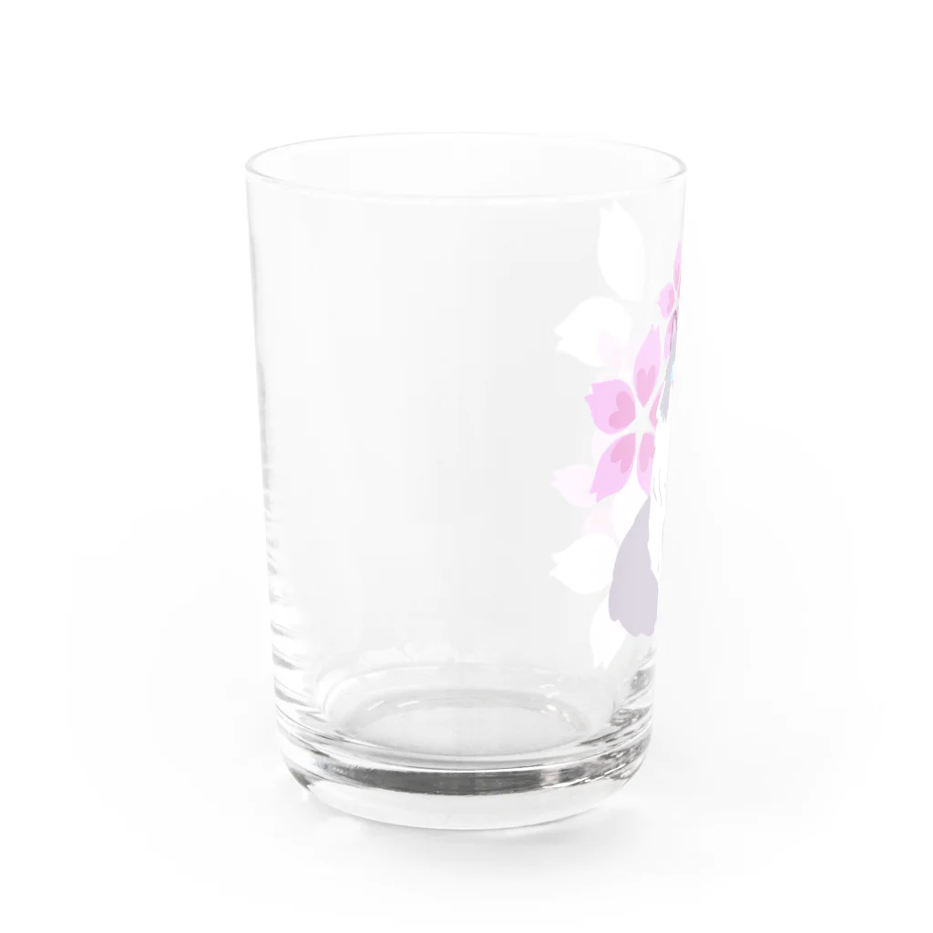 Kotetsu diary(SUZURI店)のラグドール×桜 Water Glass :left