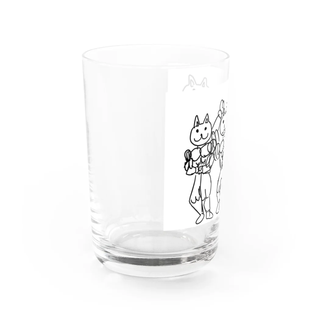 seichaaanのマッスル猫 Water Glass :left