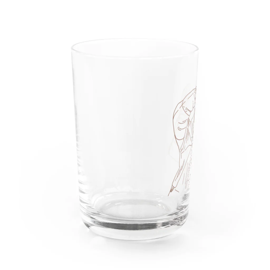 じゆうじんのカメラ女子はすすむ Water Glass :left