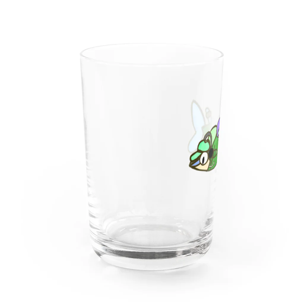 motchie's Shopのグリーンネオンくん Water Glass :left