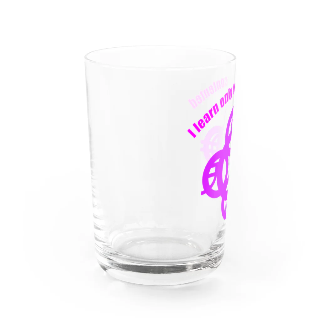 『NG （Niche・Gate）』ニッチゲート-- IN SUZURIの 吾唯足りるを知るh.t.大アーチ・英文字・紫 Water Glass :left