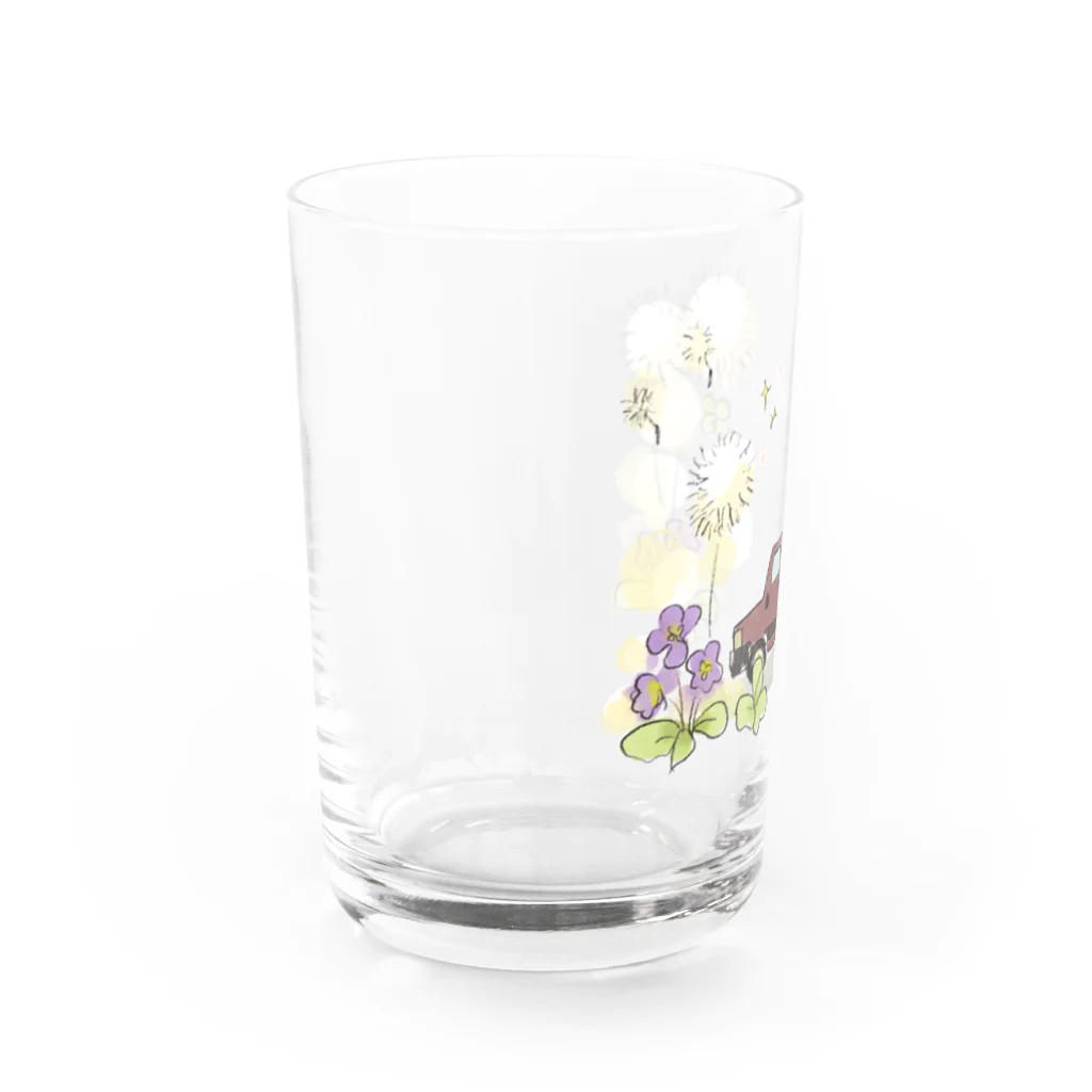 pandaticsの春とくるま Water Glass :left