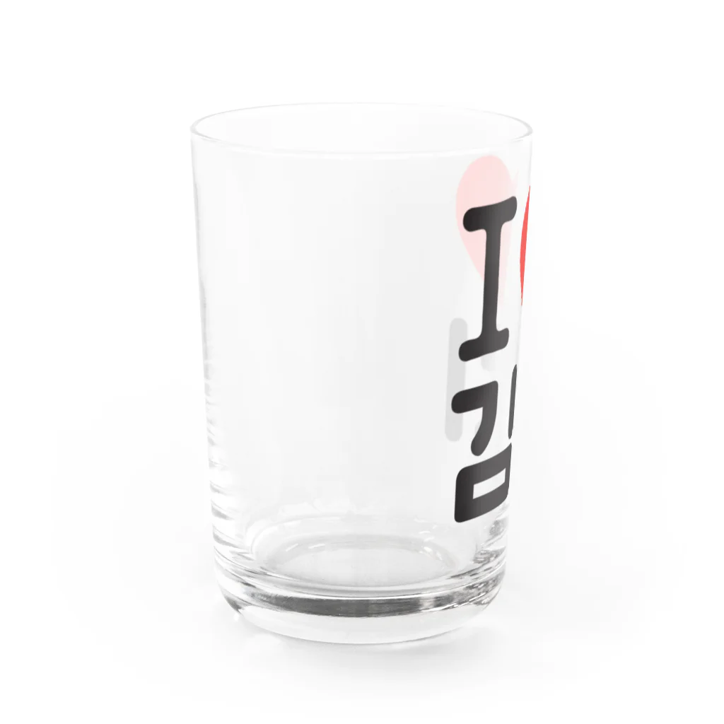 한글팝-ハングルポップ-HANGEUL POP-の김치-キムチ- Water Glass :left