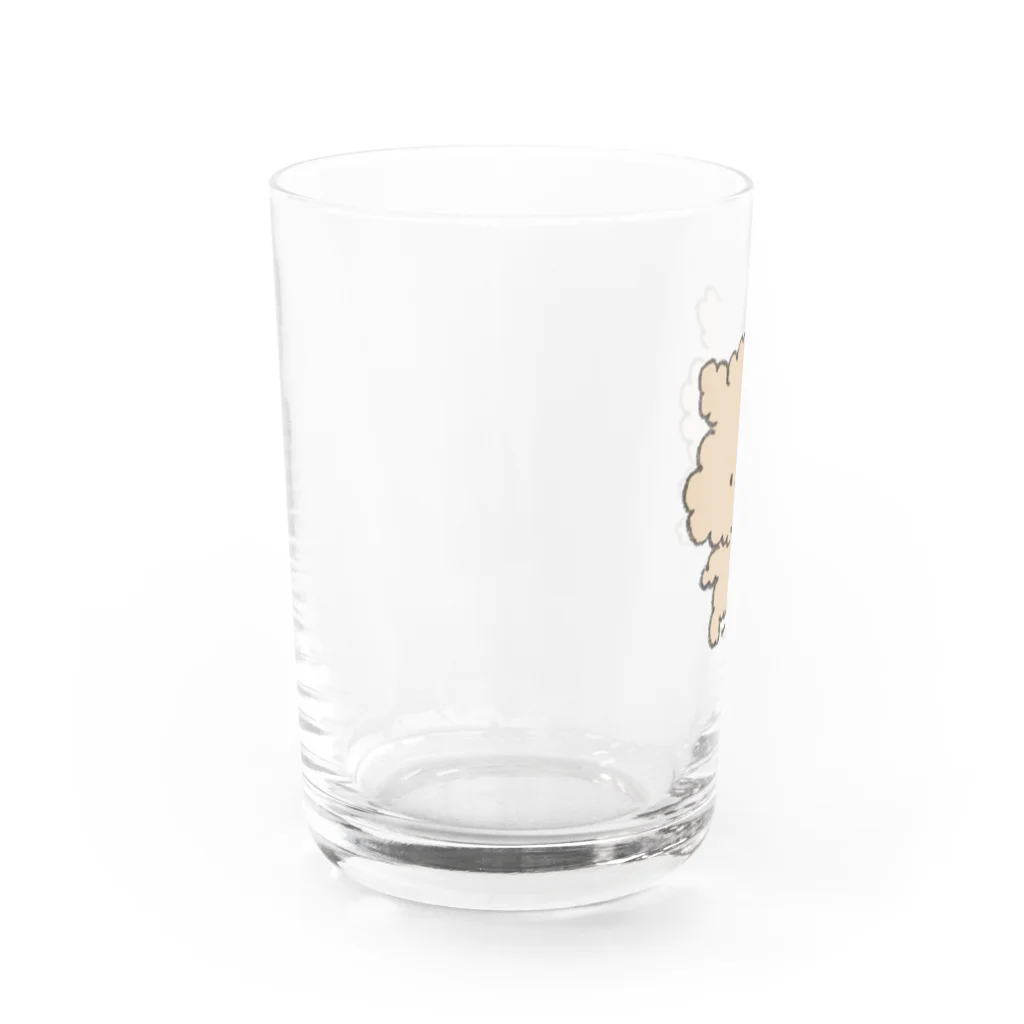 pomponmerry®︎のベビートイプードル Water Glass :left