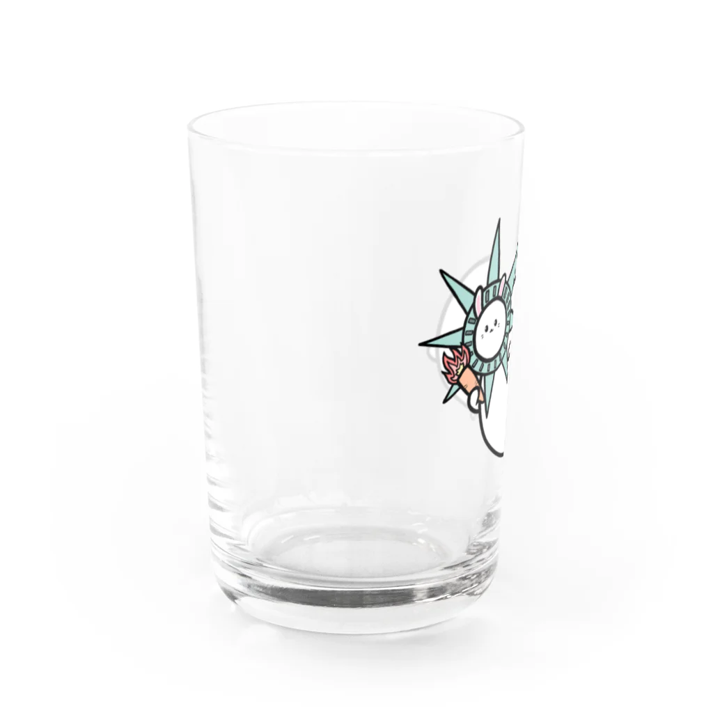 ウサギ幕府のおまんじゅうウサギ【ウサギ幕府】 Water Glass :left