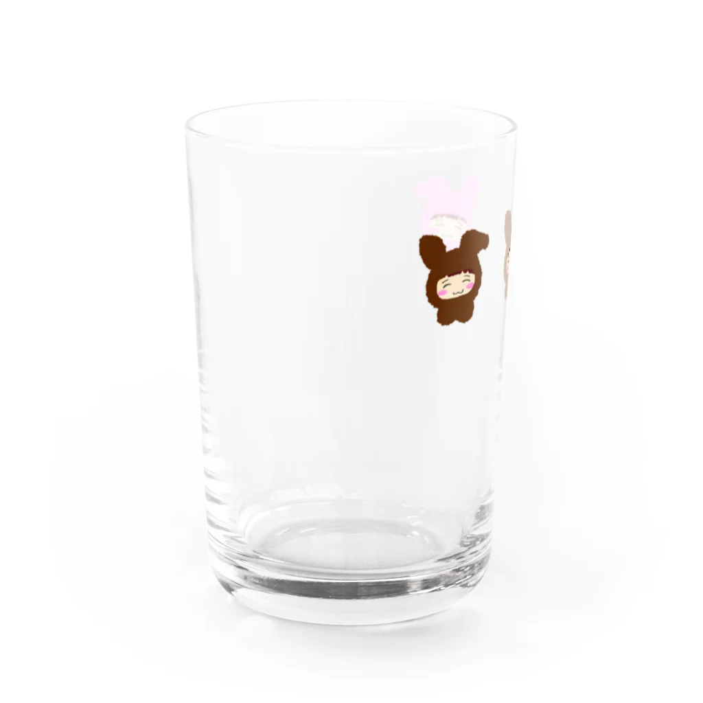 ちびもりのちいちゃん🧒ときどきUSAGI🐰 Water Glass :left