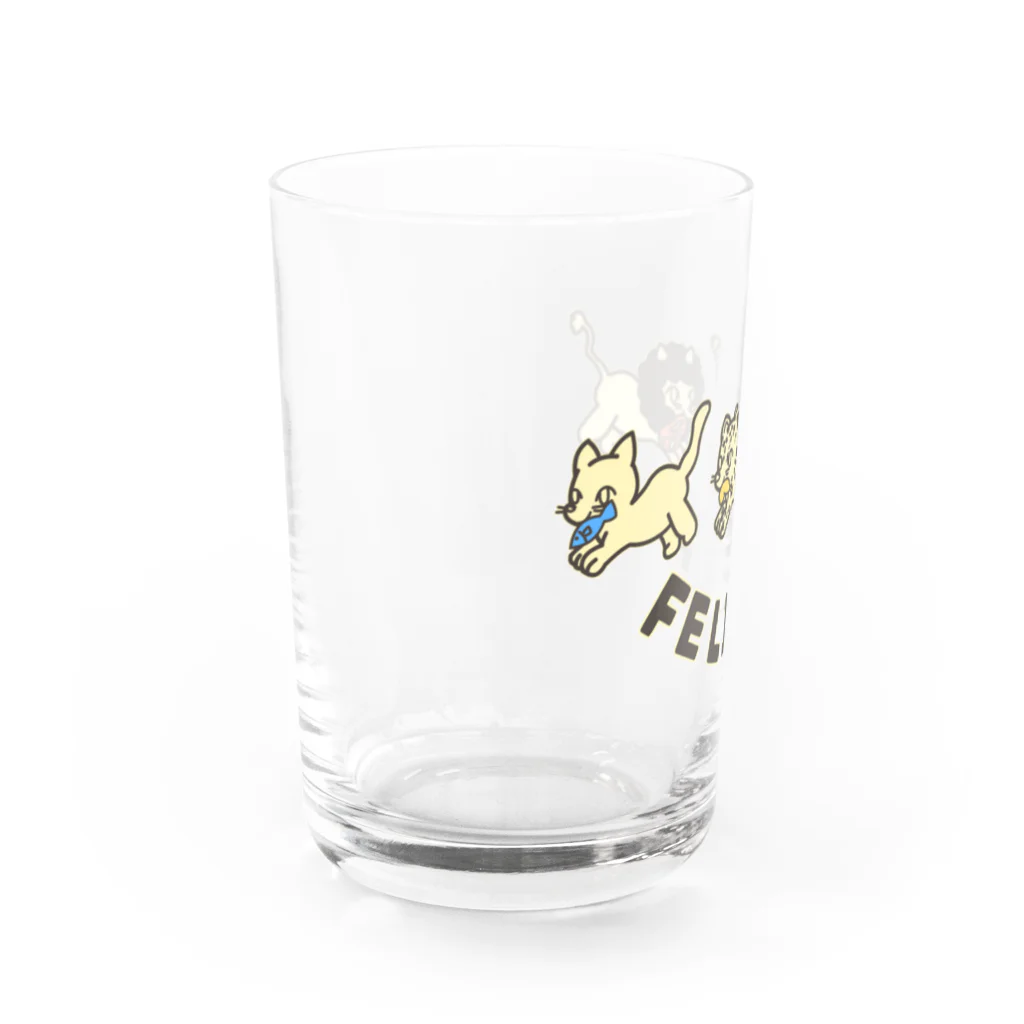 ari designのfelidae!（ネコ科！） Water Glass :left