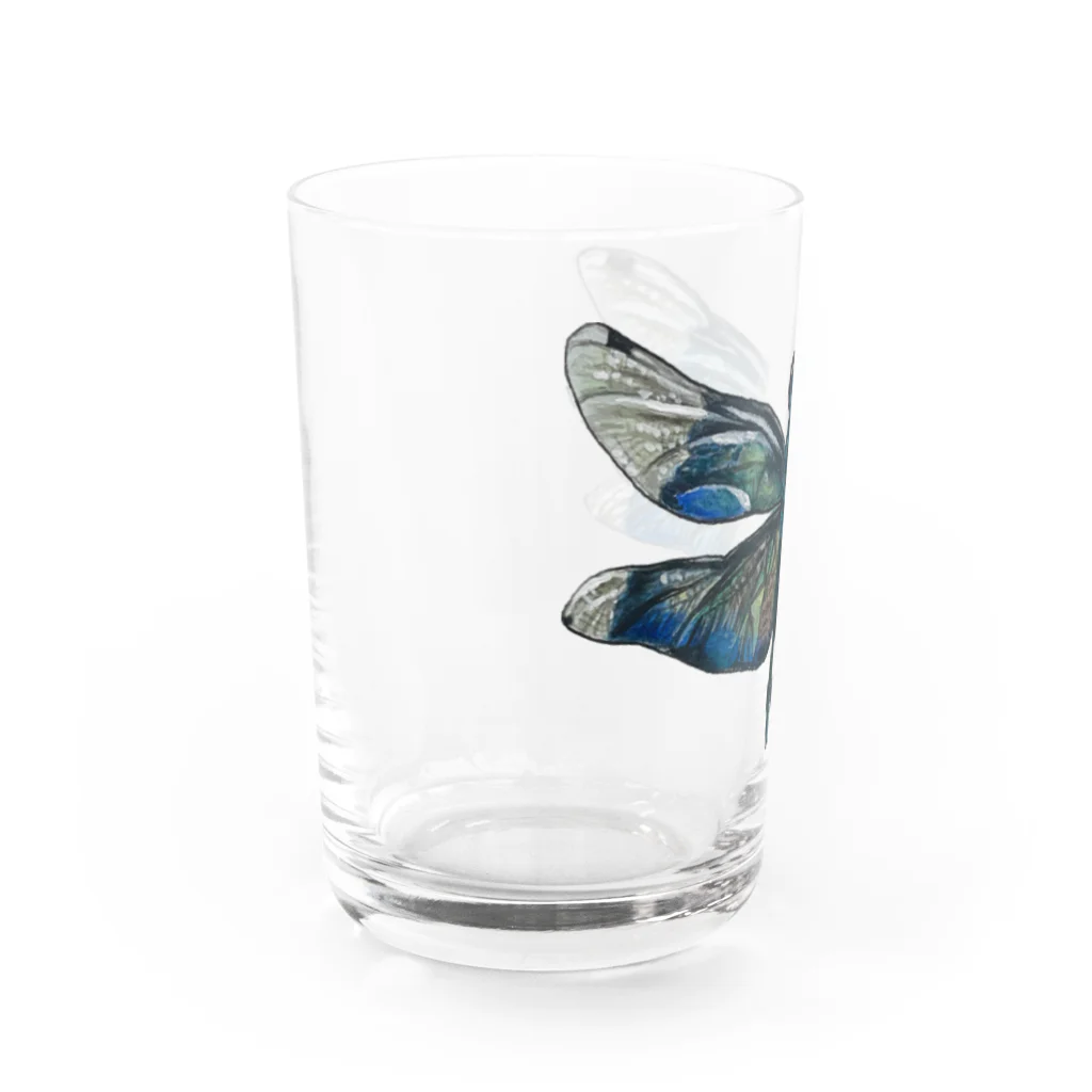 アクリルガッシュの奴隷のチョウトンボ Water Glass :left