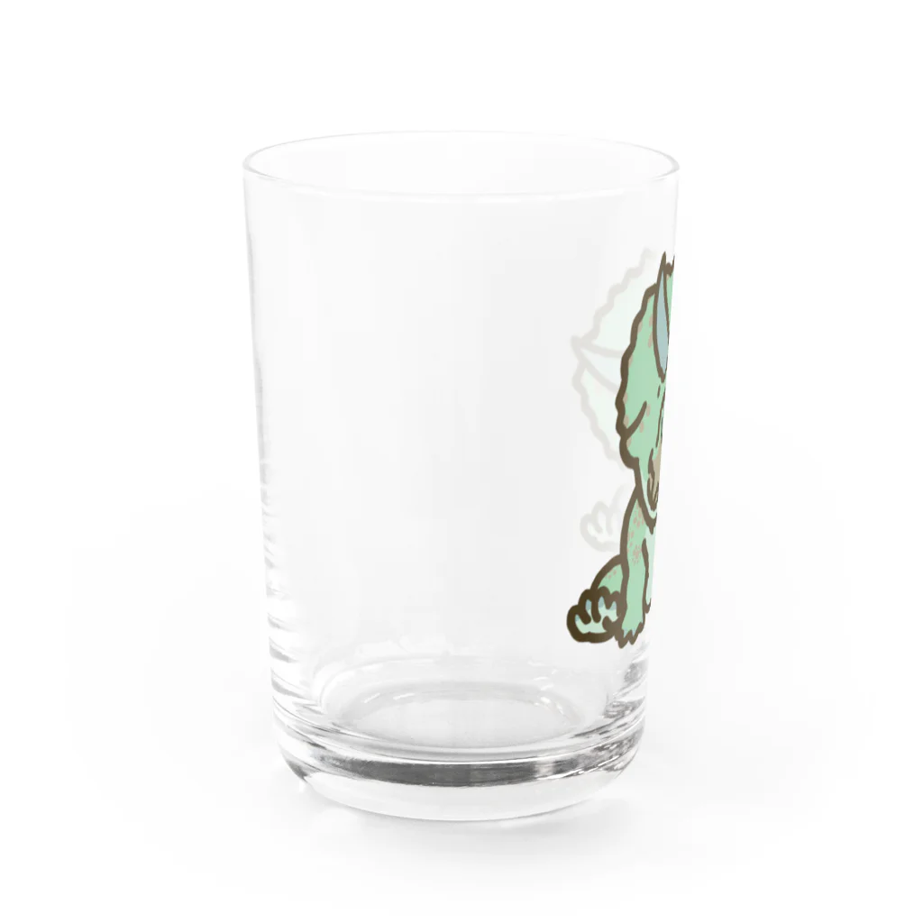 segasworksのトリケラちゃん（お座り）首傾げ Water Glass :left