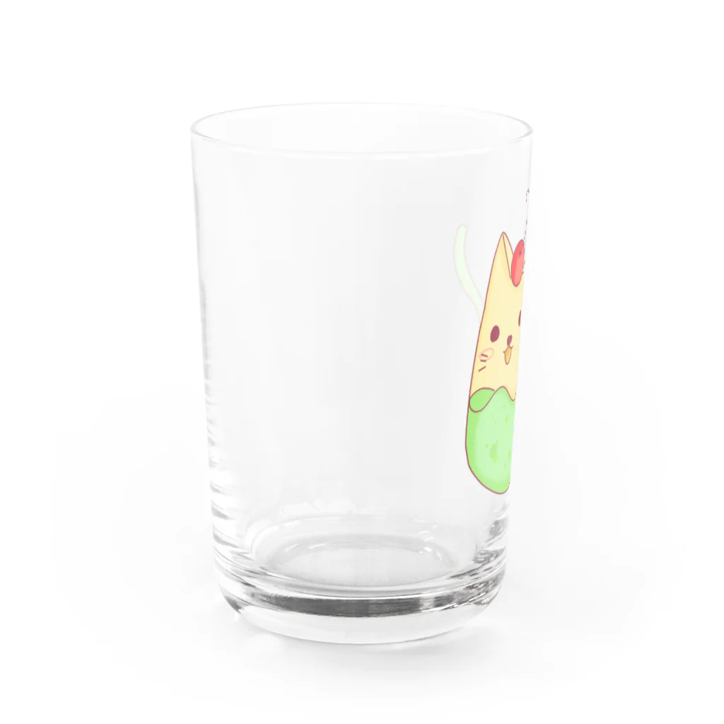 ぽっぽコーンのソーダにゃん Water Glass :left