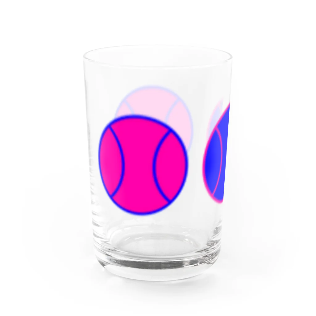 HAREのカラフル野球ボール　青ピンク① Water Glass :left