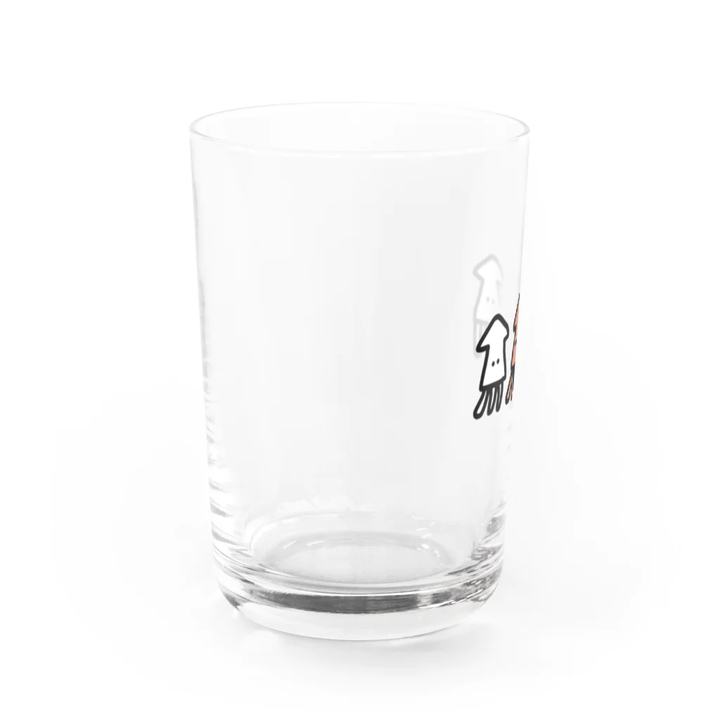 なでしこ@デザインのいか焼きイカいか Water Glass :left