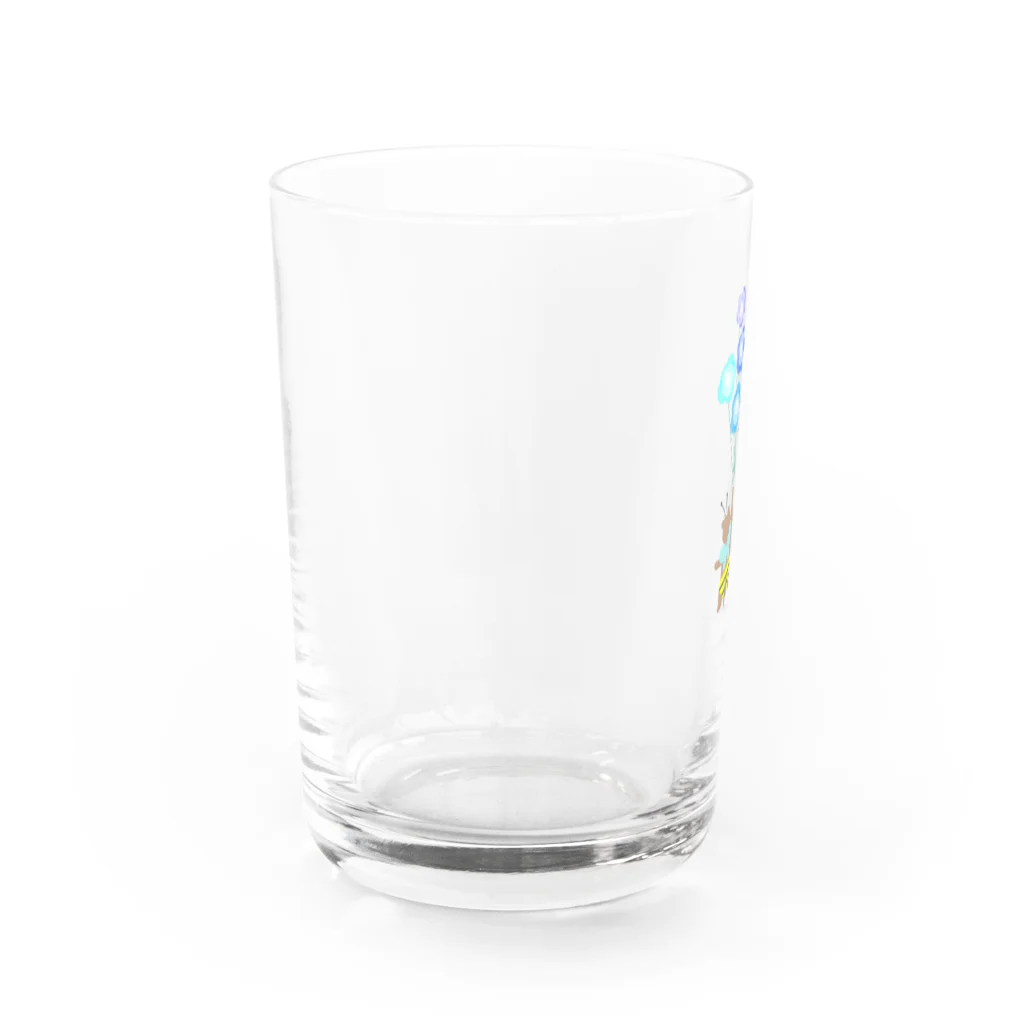 pochiの熊の冒険 Water Glass :left