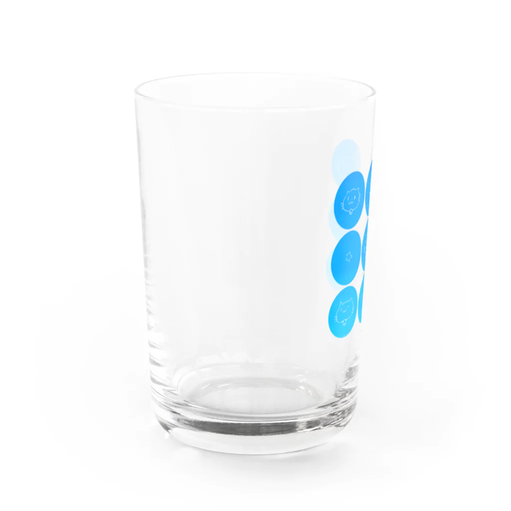 睡魔バクの空とネコ Water Glass :left