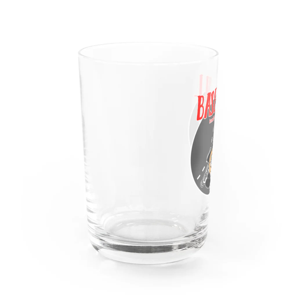 ari designの野球Bear2(凶悪顔クマシリーズ) Water Glass :left