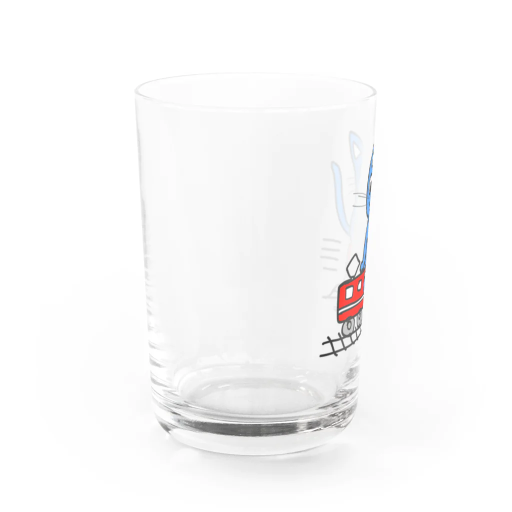 Official GOODS Shopの赤電のりてつニャーンコ Water Glass :left