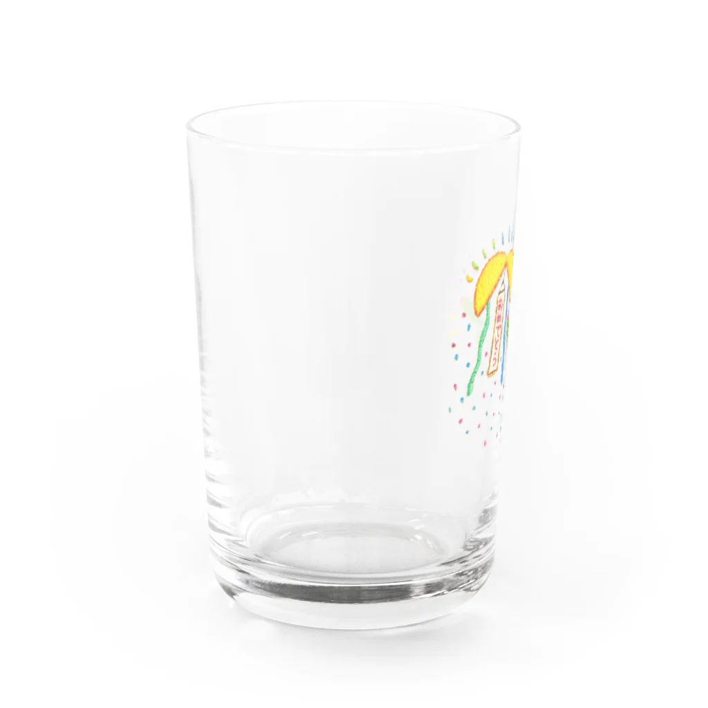 春福のぶたちゃんたちのおめでとうのぶたくん Water Glass :left