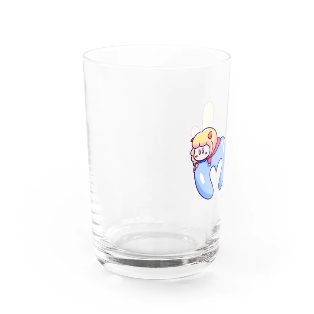 みるくあんてなしょっぷ。のみるくのロゴちゃん Water Glass :left