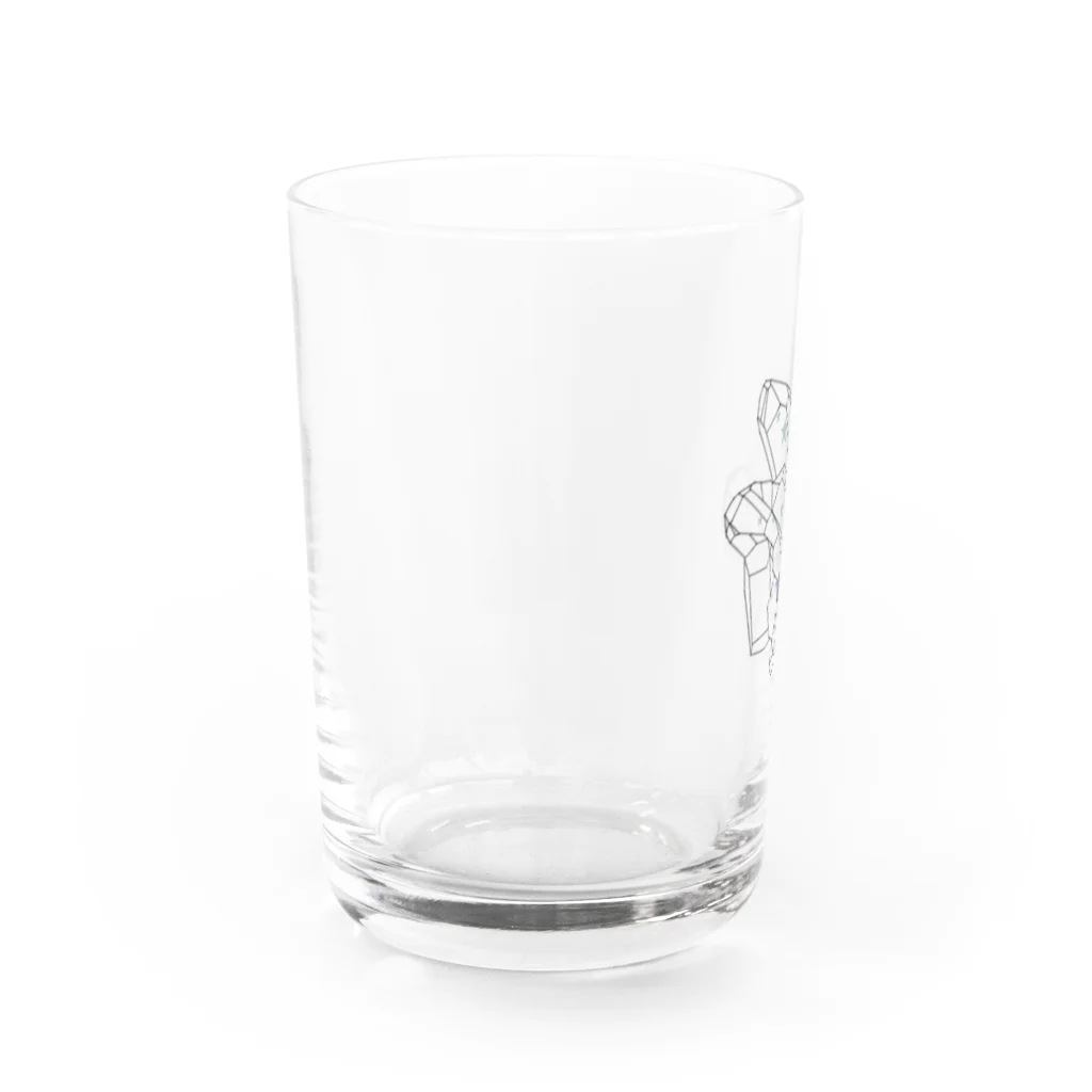 神鳴庵のクリスタルクラスター Water Glass :left