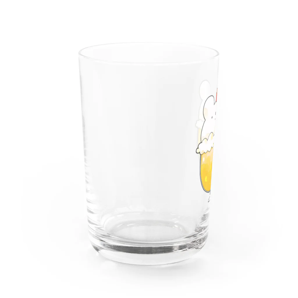 pecori ぺこりのしろくまのクリームソーダ　オレンジ味 Water Glass :left