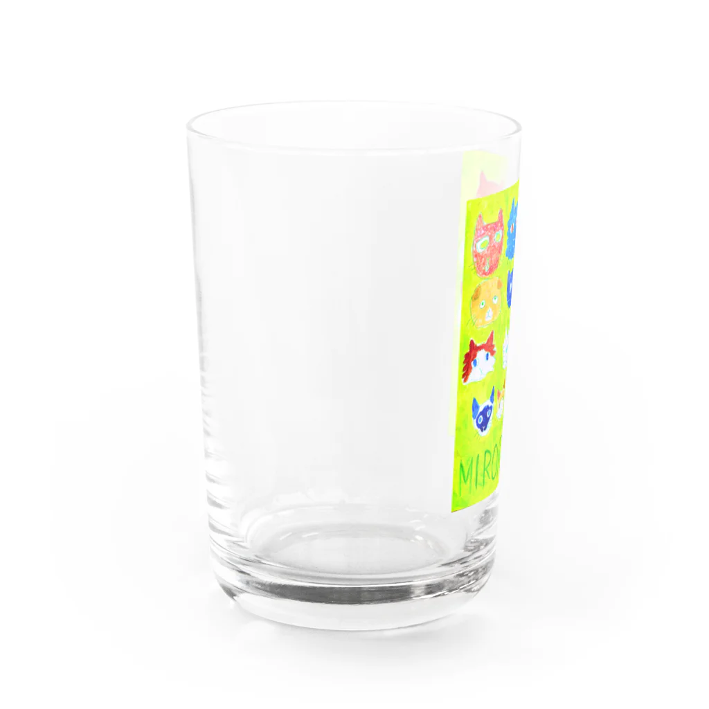 MIROKUちゃんのゆるかわゆるかわご近所ねこ集合 Water Glass :left