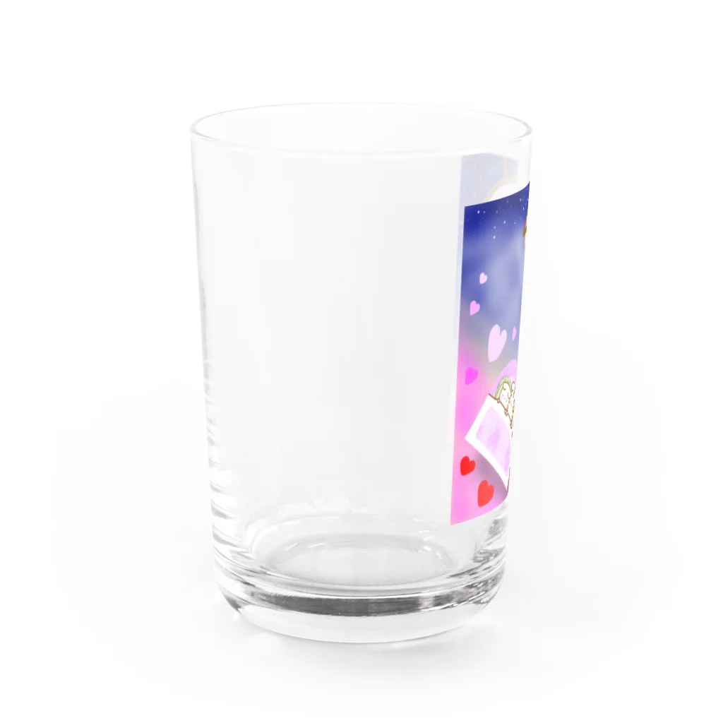 けあうさSHOPの3匹おやすみけあうさ Water Glass :left