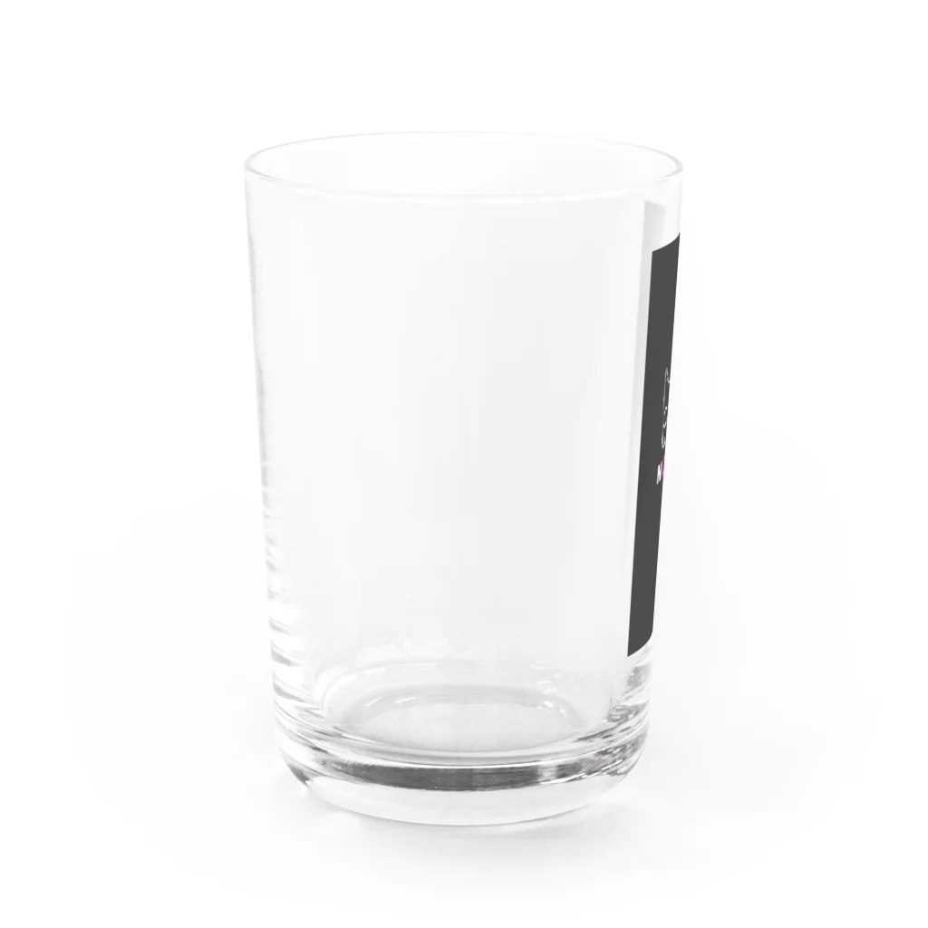 NKTK♡ＳＨＯＰの猫ドクロ（黒白ピンク） Water Glass :left