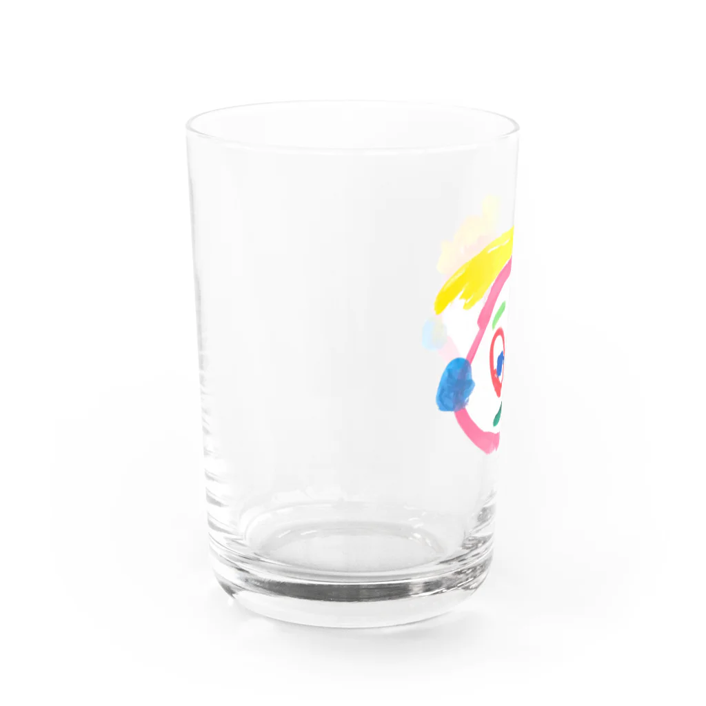 こどもの絵の３さい の じがぞう Water Glass :left