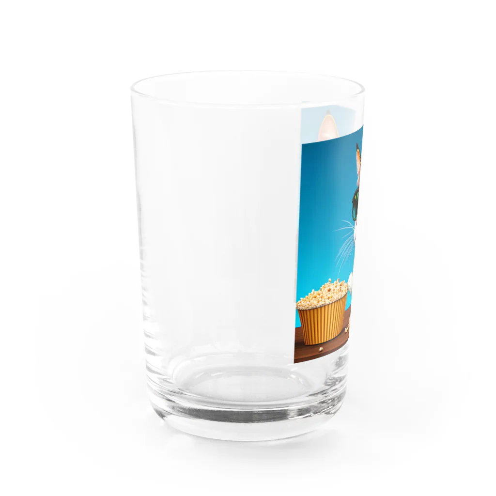 じょんすたいるのPopcorn Cat Water Glass :left