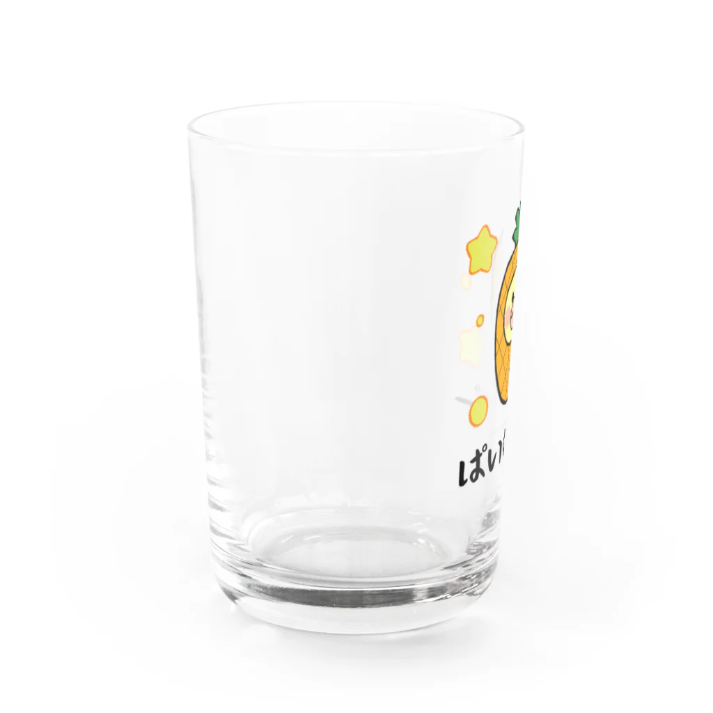 こまちのお部屋のぱいなぽー(パイナップル)ショートグラス Water Glass :left