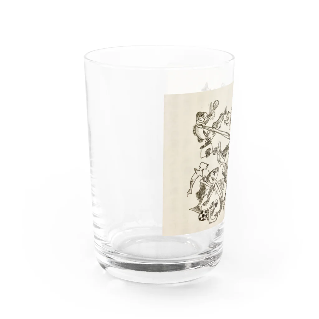 よっちーStoreの青春のおさかな Water Glass :left