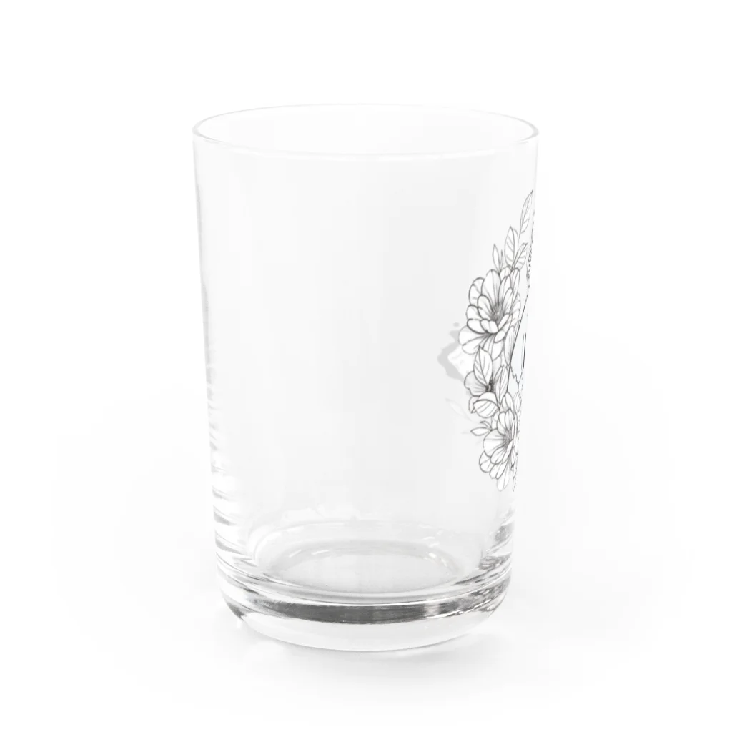 キッチンファラオのドクロフラワー Water Glass :left